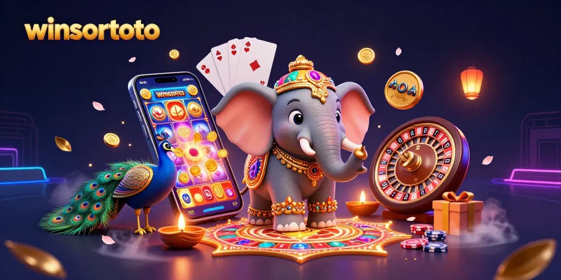 Experience winsortoto with an engaging 3D casino scene featuring vibrant characters and dynamic gaming elements.