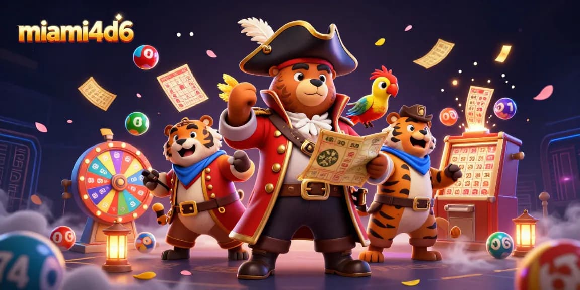 Engage in thrilling games at miami4d6, where a pirate bear, tiger, and parrot bring excitement.