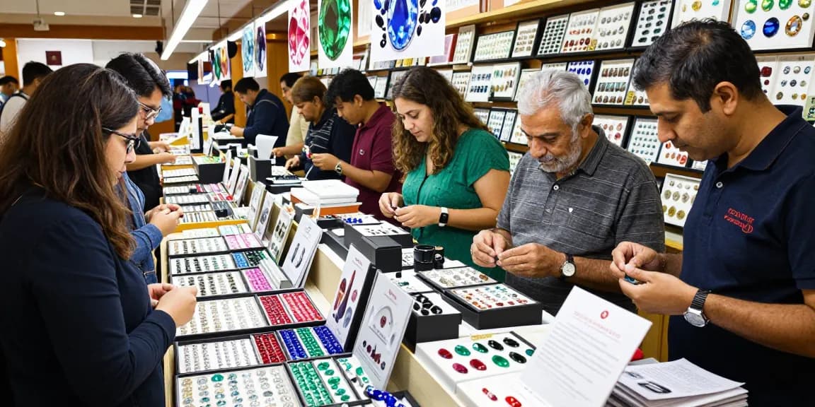 Discover the vibrant world of gemstones at https://www.mygemspot.com, featuring curated shops showcasing stunning stones in an inviting marketplace atmosphere.
