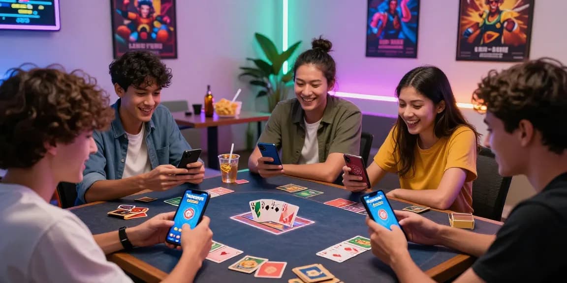 Engaged players enjoying the Teen Patti Gold APK, illustrating the excitement of online gaming. Visit here for a thrilling experience!