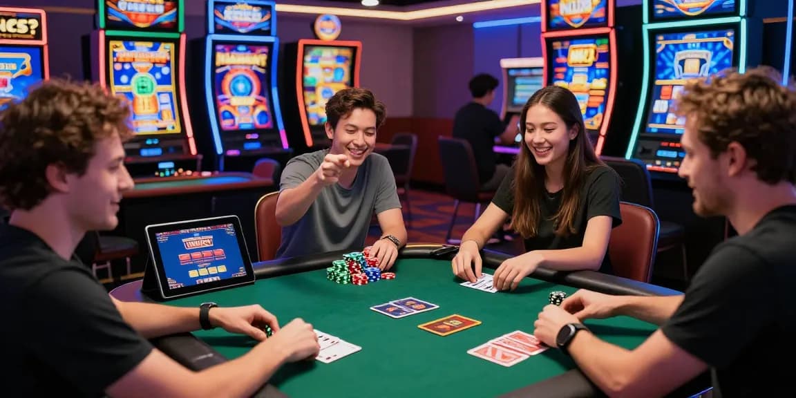Engaged players enjoying game bài đổi thưởng in a lively online casino environment.