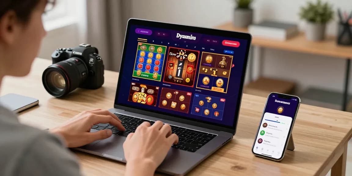 Engaged user exploring link red88 for live casino games in a modern workspace.