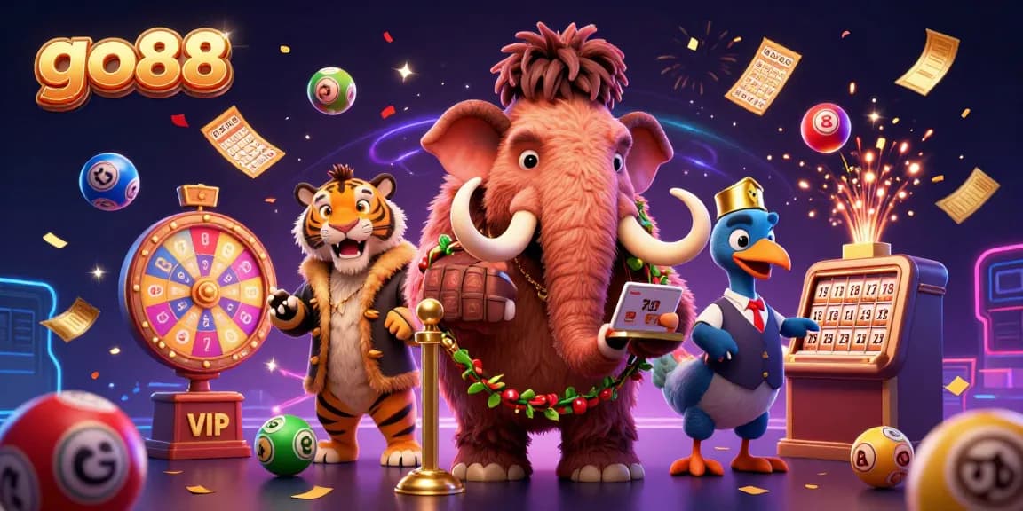 Experience thrilling gameplay at go88 with colorful elements celebrating casino excitement and vibrant energy.