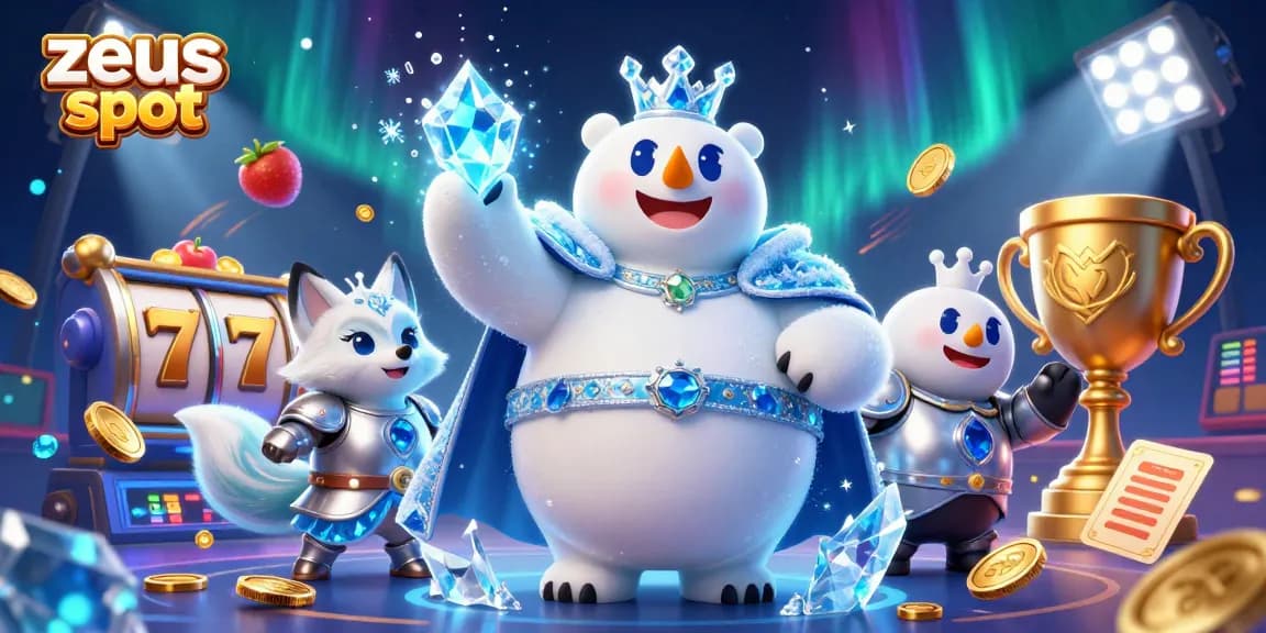 Spin the zeus slot and watch as the ice king polar bear wins big with jackpot counters and sparkling reels!