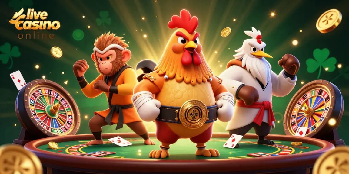 Experience excitement with live casino online action featuring vibrant characters and dynamic game elements.