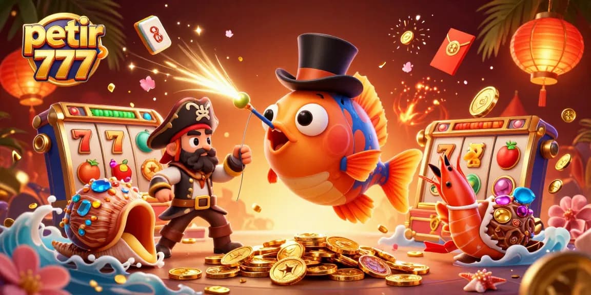 Experience petir 777's enchanting slots through a vibrant underwater casino scene.