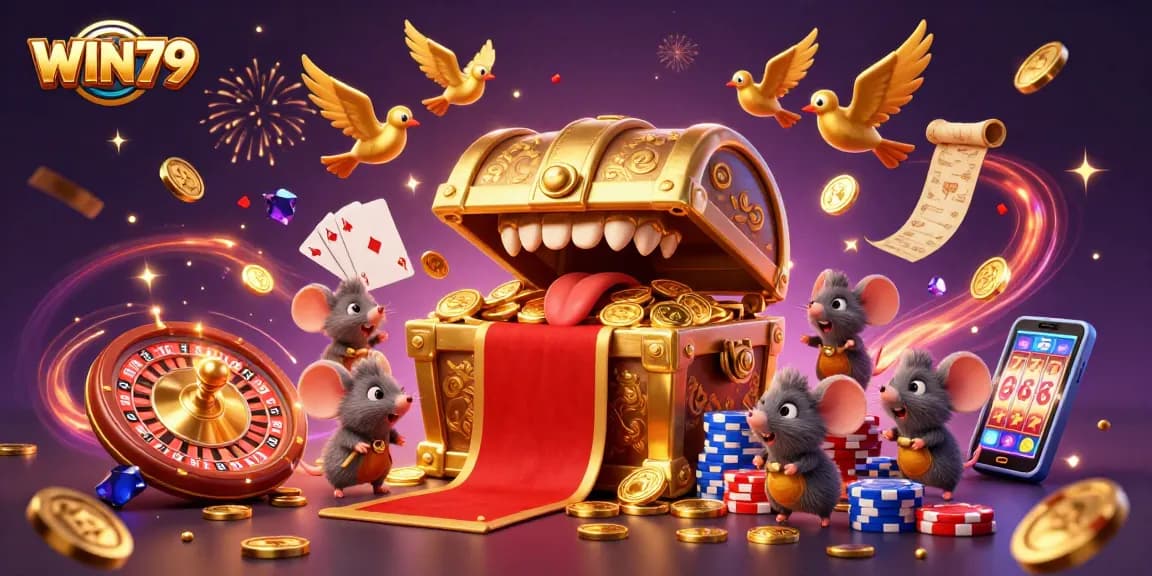 WIN79 casino's captivating scene of treasure and treasures attracts adventurous players.