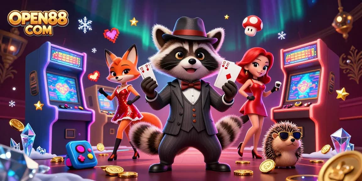 Play exciting games at OPEN88 COM with charming characters and vibrant casino elements.