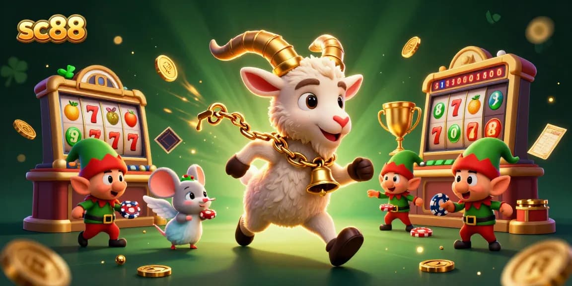Join the thrilling action at the sc88 casino where festive characters bring jackpot excitement!