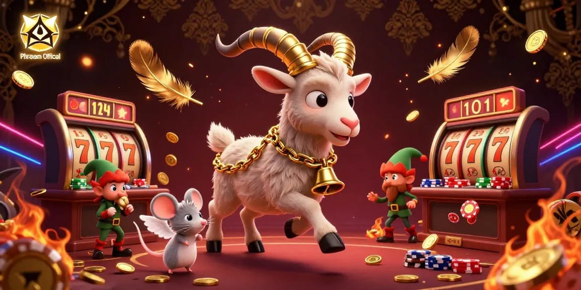 Catch the excitement at Phdream Official casino with festive characters amid vibrant gaming elements.