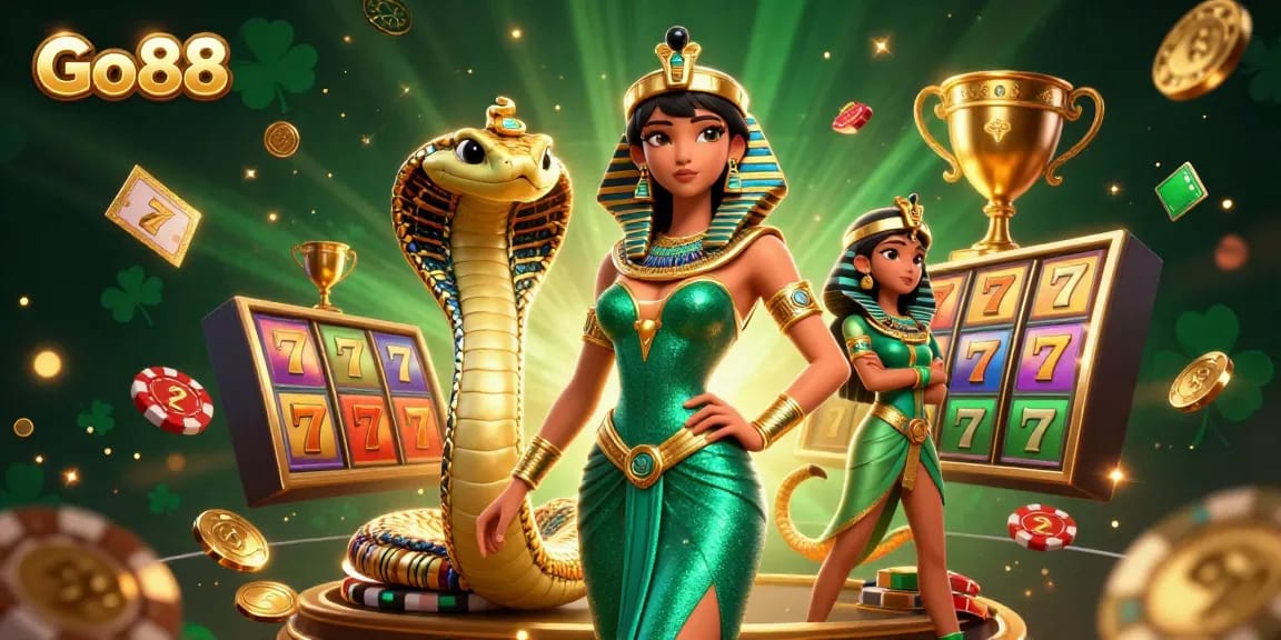 Experience thrilling gameplay with Go88, featuring a glamorous casino scene with immersive 3D visuals.