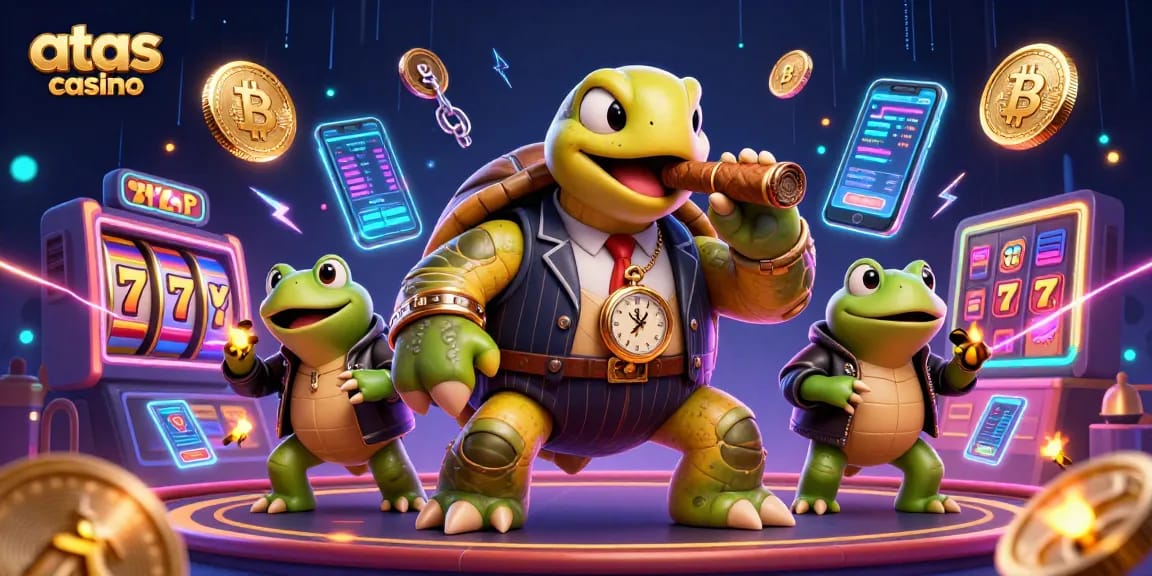 Engage with the thrilling atmosphere of atas casino featuring vibrant characters and slot elements.