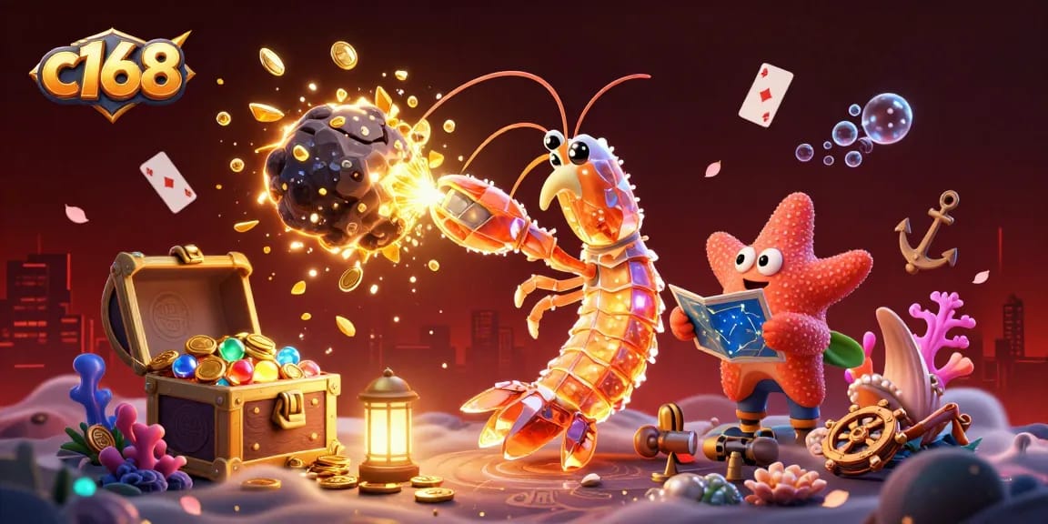 Experience luck with c168 as a galactic samurai mantis shrimp shatters an asteroid for gems.