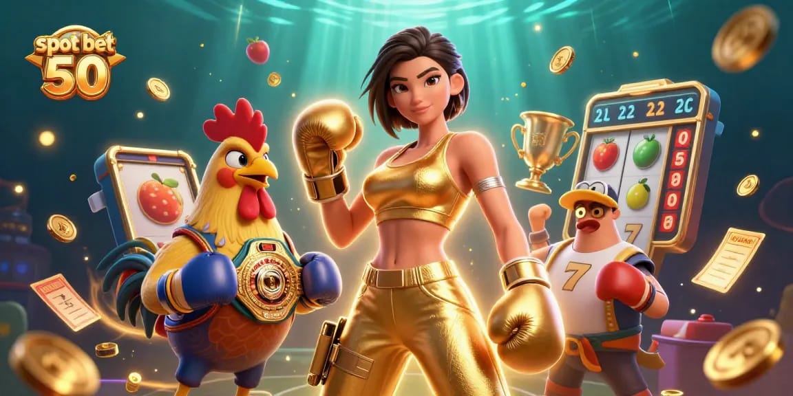 Experience thrilling wins with slot bet 50 in this engaging 3D casino showdown featuring dynamic symbols and rich colors.