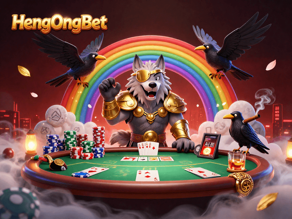 Engage with the thrill of HengOngBet through a vibrant casino scene bringing Norse mythology to life.