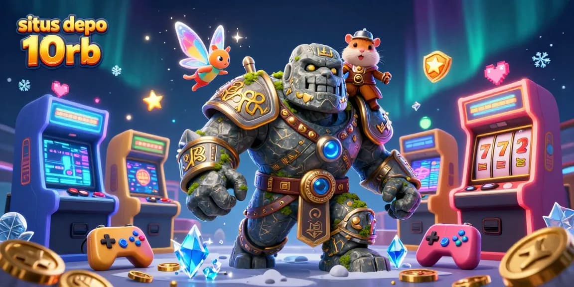Experience excitement with situs depo 10rb, featuring vibrant 3D slot characters and gaming elements.