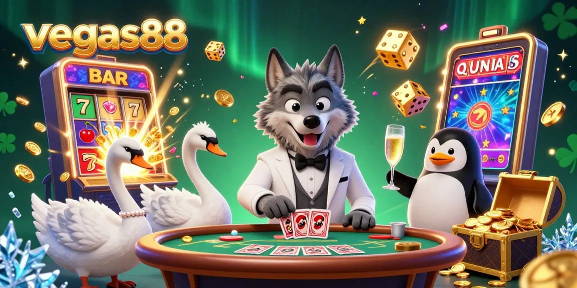 Permainan menarik di vegas88, dengan tema kasino yang menyenangkan dan karakter animasi.