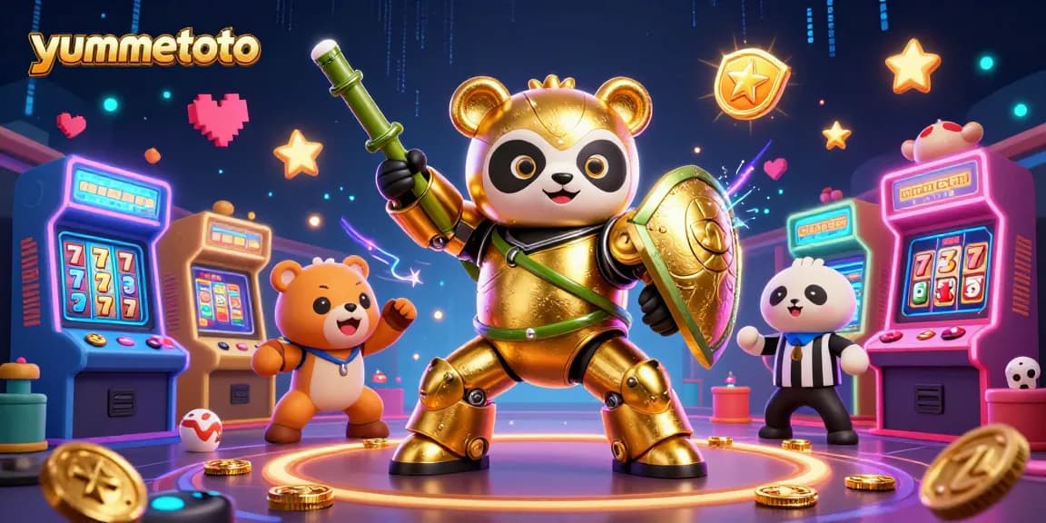 Experience thrilling gameplay with Yumetoto's dynamic 3D casino scene filled with vibrant games and action.
