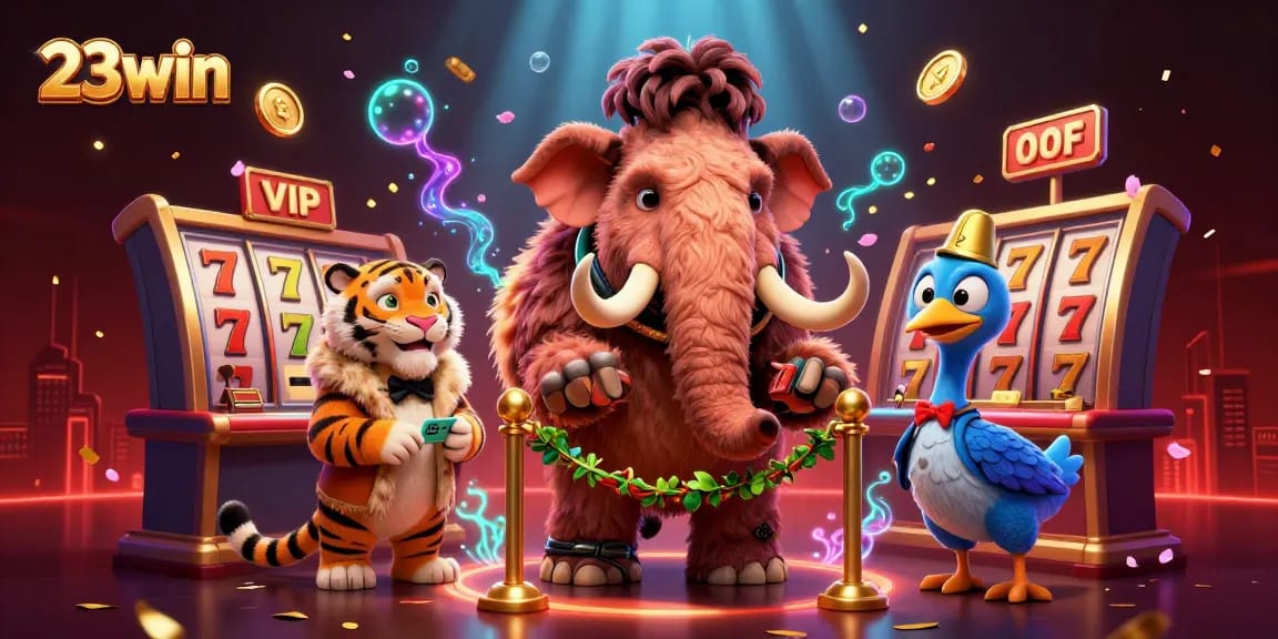 Experience thrilling gaming action at 23win with slots, jackpots, and vibrant casino elements.