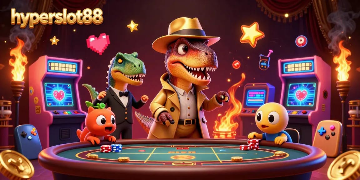 Discover hyperslot88's thrilling win rates and gameplay with gaming-themed characters in action.