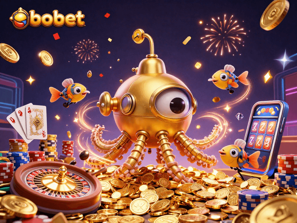 Engage in sbobet betting with thrilling odds surrounded by golden coins and lucky symbols.