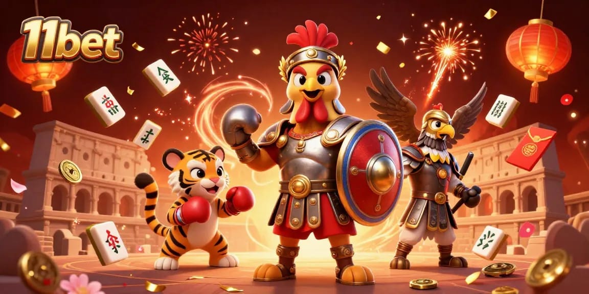 Bet big with 11bet in an exhilarating 3D casino scene full of vibrant action and colors.