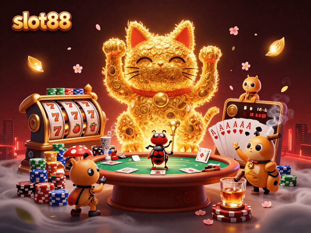 slot88 hadirkan petualangan menang dengan simbol kasino dan karakter unik dalam art digital yang luar biasa.