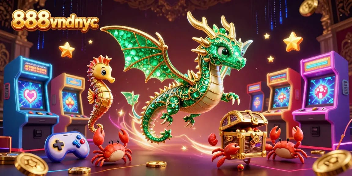 Engage with exciting 888vndnyc gameplay as emerald sea dragon and royal seahorse captivate the casino world.
