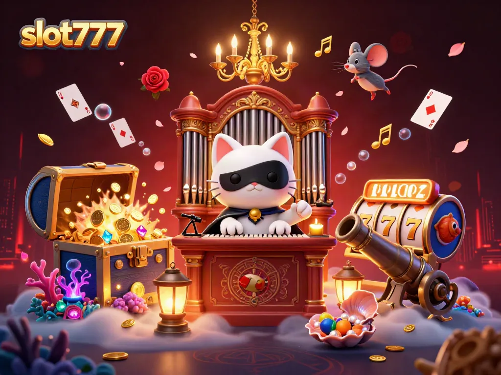 Slot777 menghadirkan pengalaman bermain yang seru dengan mesin slot dan simbol keberuntungan yang berkilauan.