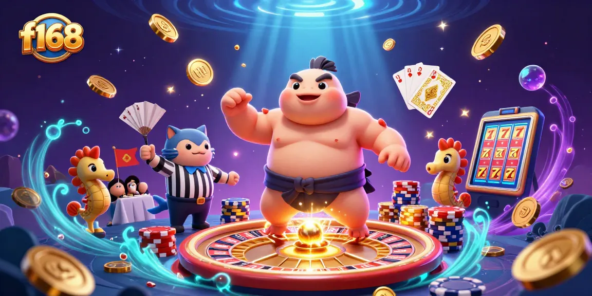 Experience the excitement of f168 with a vibrant underwater casino scene featuring lively characters and dynamic game elements.