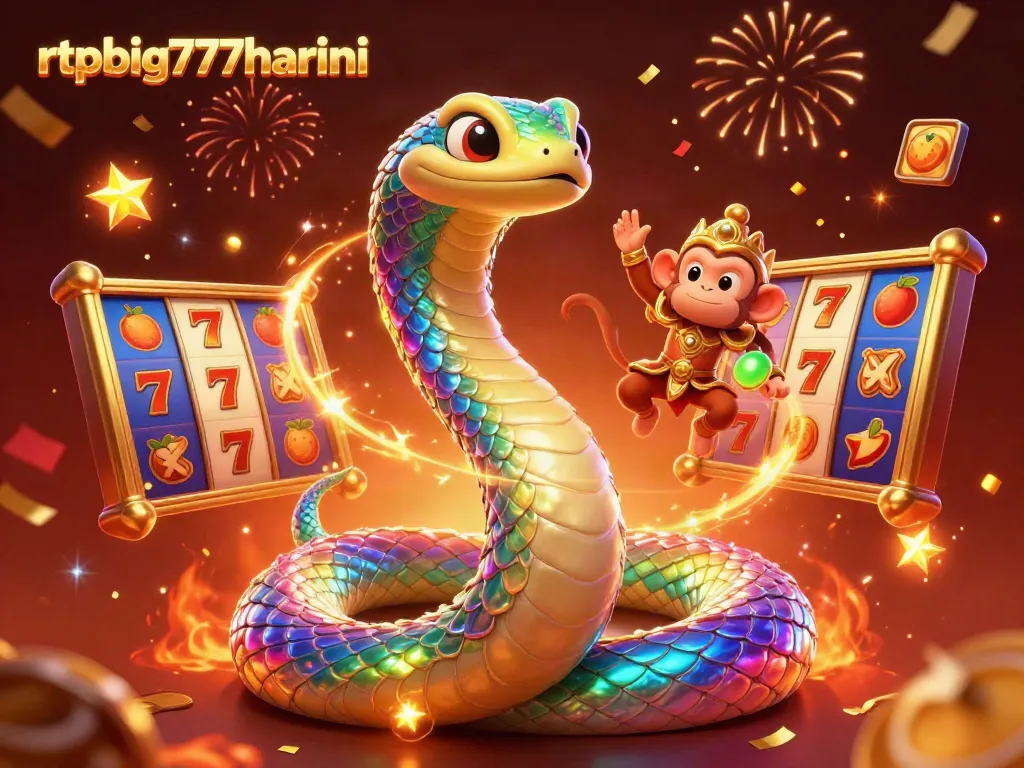 Spin the reels and celebrate wins with rtpbig777hariini in this vibrant carnival-themed scene.