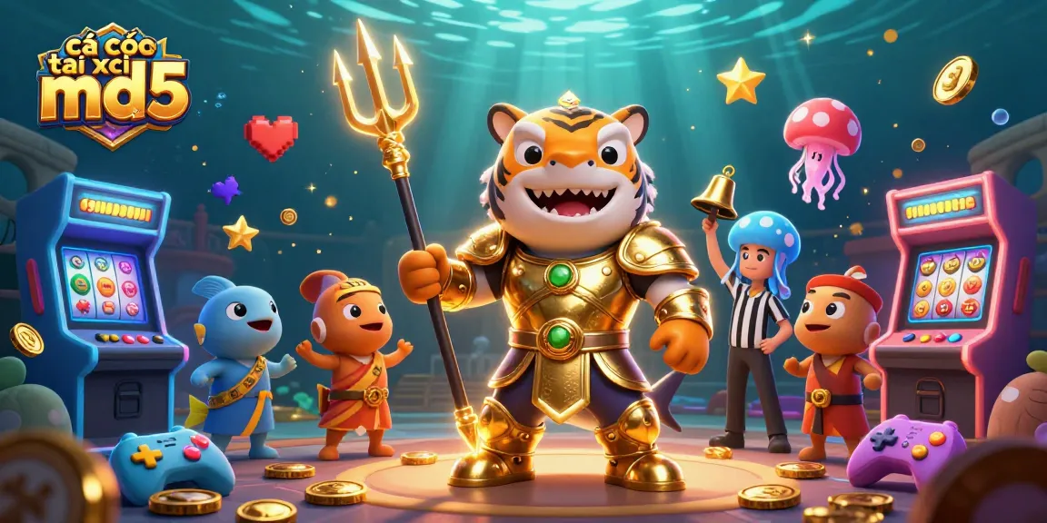Engage in cá cược tài xỉu md5 with exciting casino elements and a vibrant, underwater gaming theme.