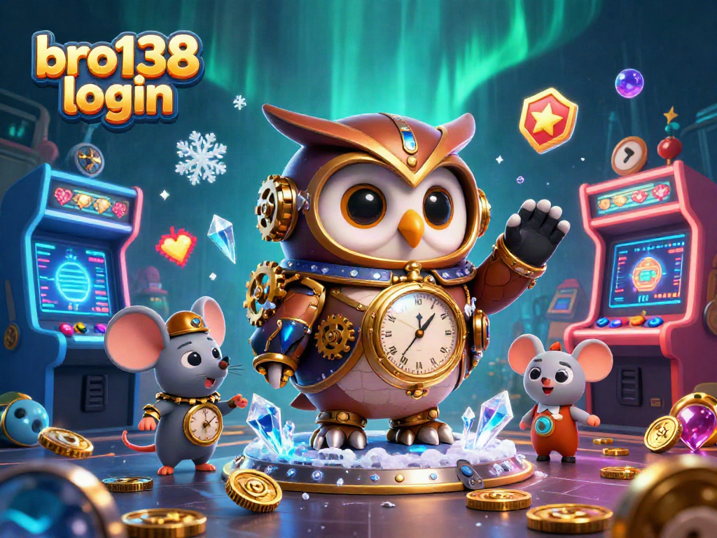 Masuk ke akun bro138 login dengan ilustrasi kasino 3D menarik dan elemen permainan yang menggembirakan.