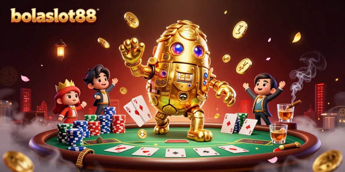 Experience exciting games at bolaslot88 with a golden golem and dynamic poker elements.