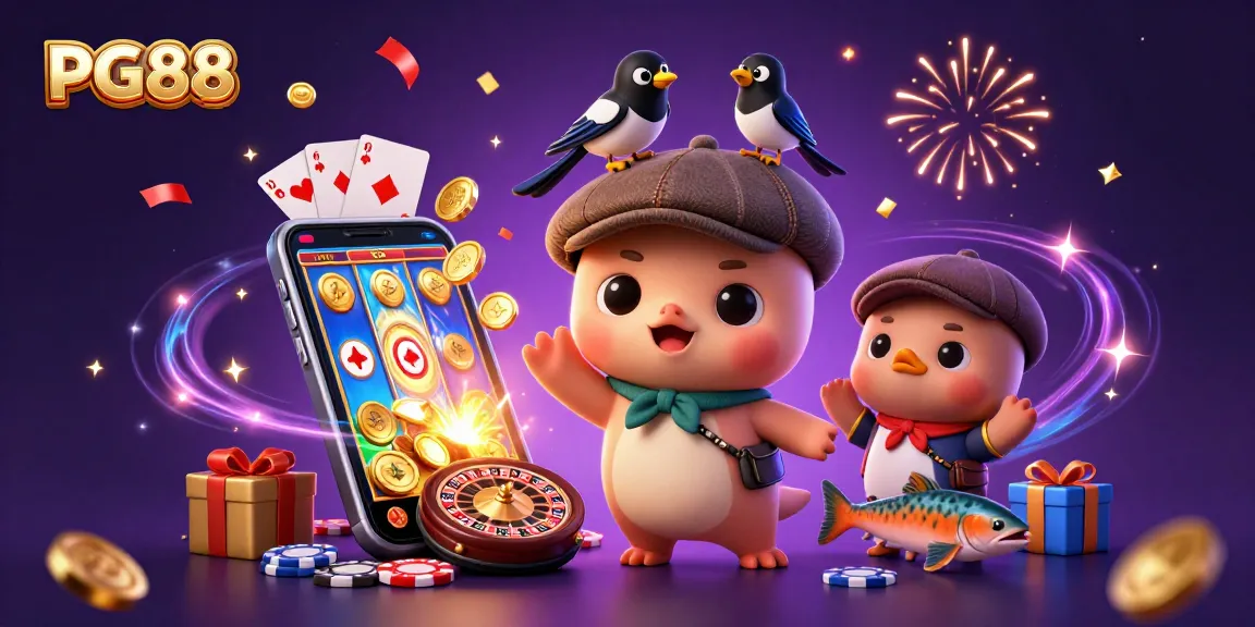 PG88 delivers vibrant slot gaming fun with Nessie, magpie, and exciting casino elements.