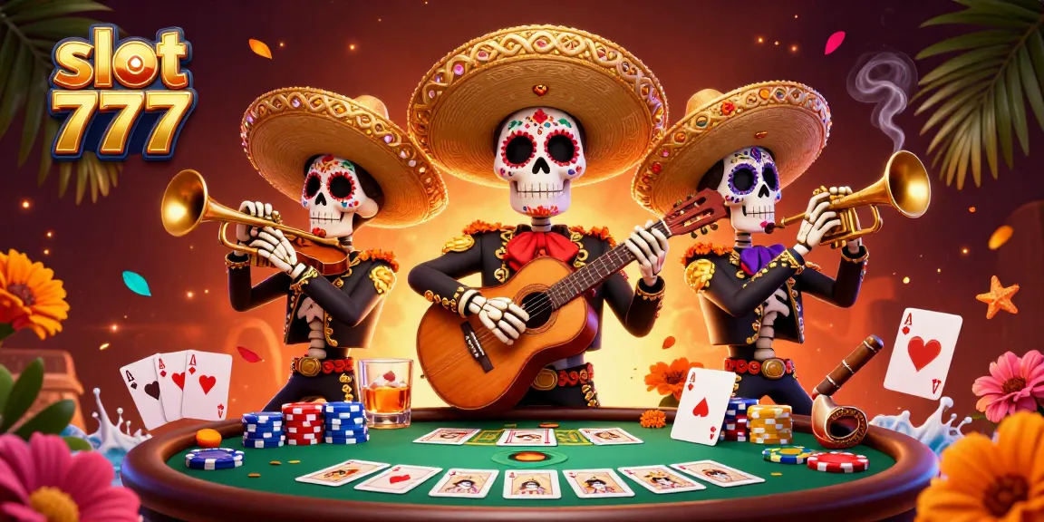 Menangkan slot 777 dengan suasana meriah dari band mariachi kerangka di kasino.