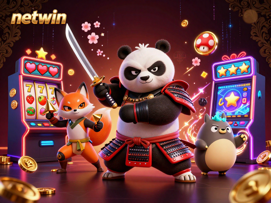 Experience the excitement of netwin with captivating characters in a vibrant gaming scene.