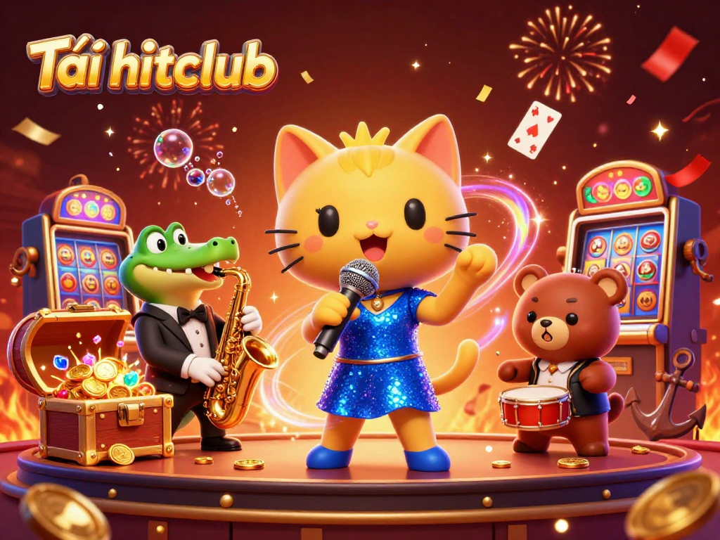 Tải hitclub and experience the thrill of winning with vibrant characters in an immersive casino scene.