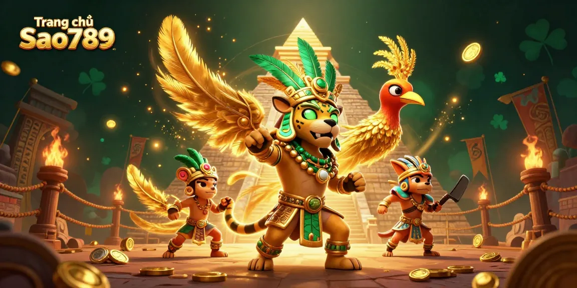 Experience the thrills of Trang chủ Sao789 with a dynamic illustration showcasing vibrant characters and dazzling casino elements.
