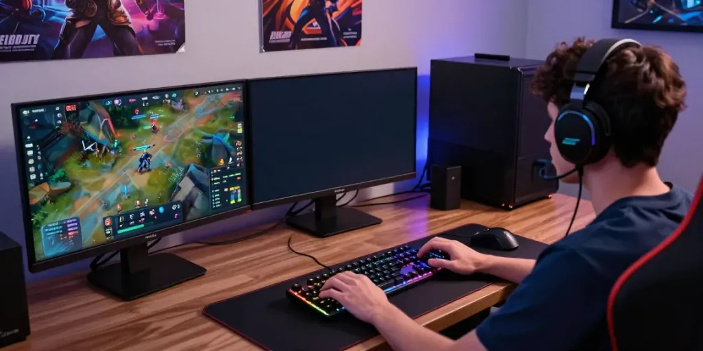 Luxury111 gaming setup showcasing immersive online gaming environment with player and analytics.