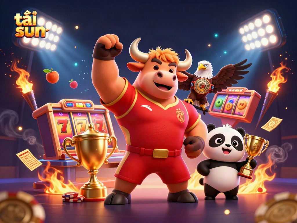 Experience excitement with tải sun win while celebrating wins alongside fun mascots in a dynamic casino atmosphere.