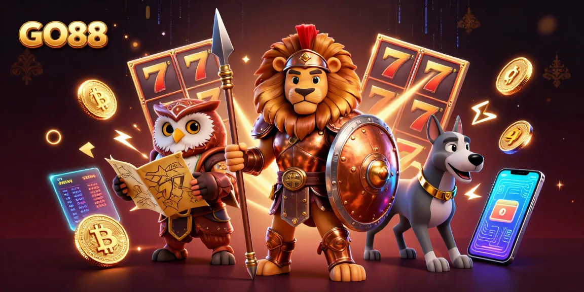 Engage with GO88's thrilling jackpot experience amidst captivating 3D casino elements.