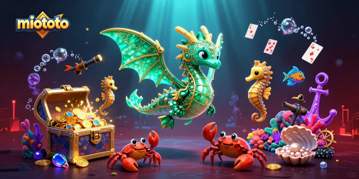 Engage with miototo's immersive underwater treasure gaming adventure featuring vibrant 3D characters.