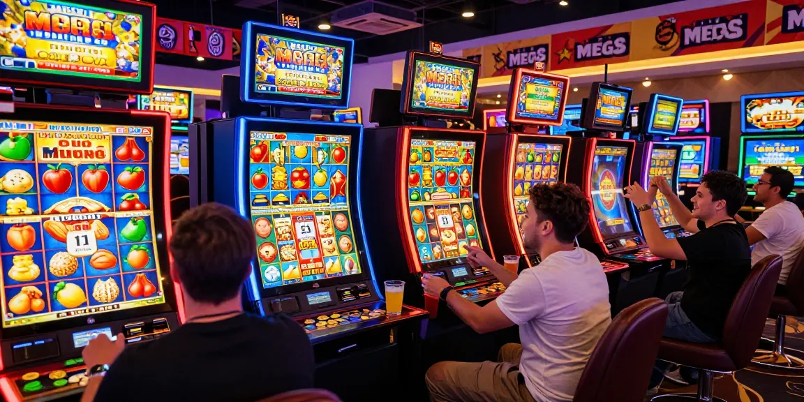 Slot gacor dengan pemain merayakan kemenangan jackpot di kasino.