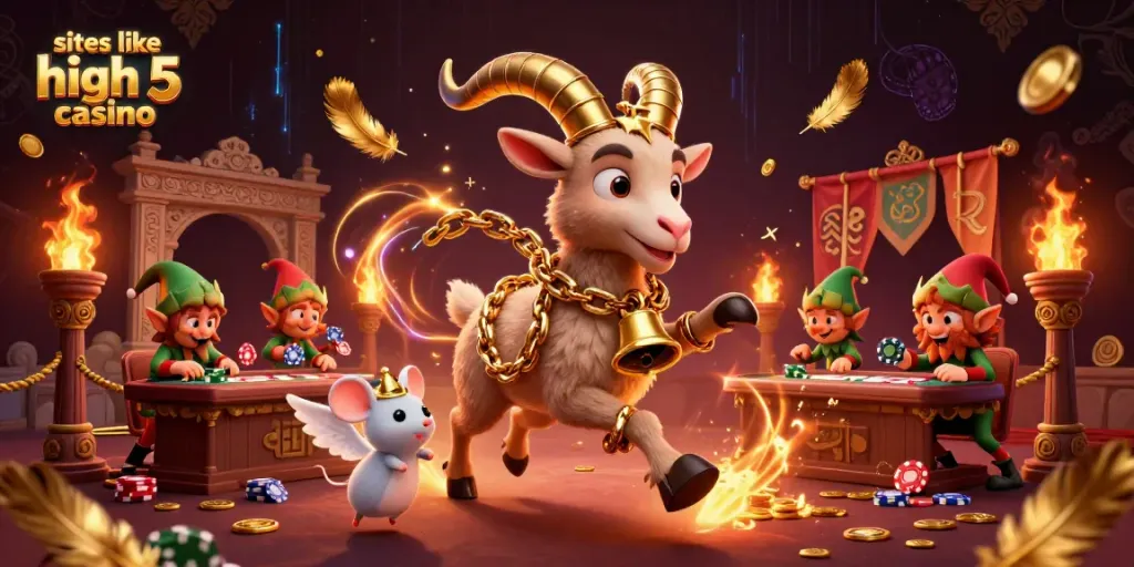 Experience excitement at sites like high 5 casino with festive characters and thrilling games in vibrant 3D detail.
