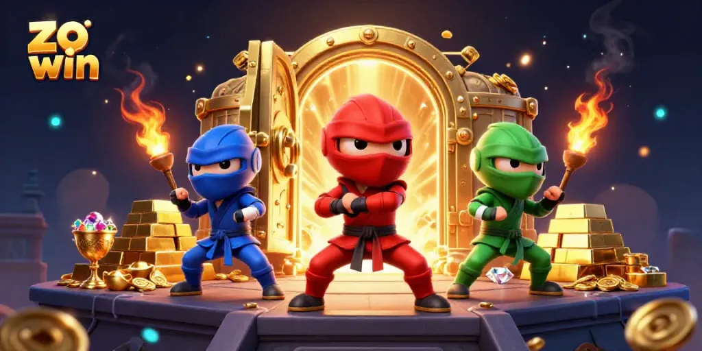 Engage with the thrilling zo win experience as ninja chameleons dance among treasures in a dazzling casino.