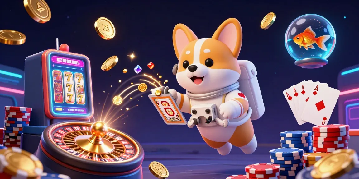 Memenangkan jackpot di citybagelandcafe dengan corgi astronot dan koin emas mengalir