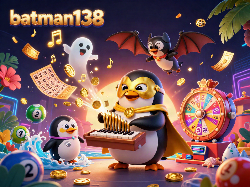 Kemenangan imersif di batman138 saat jackpot muncul, dengan penguin anggun dan akrobat kelelawar.