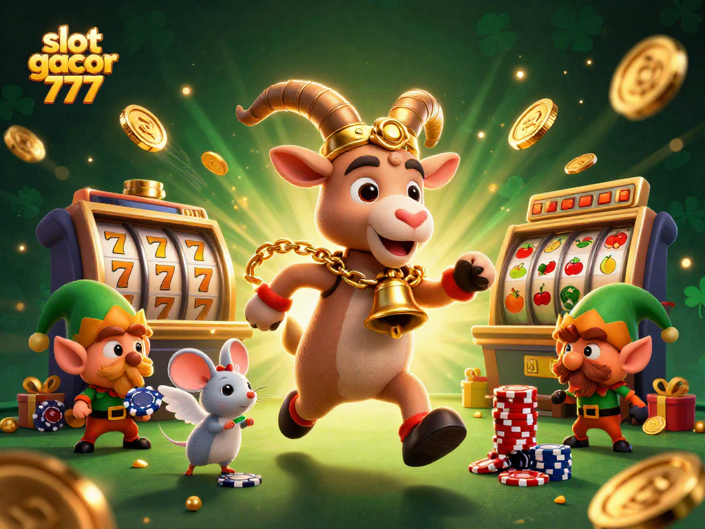 Experience thrilling action at slot gacor 777 with vibrant characters and dynamic casino elements around them.