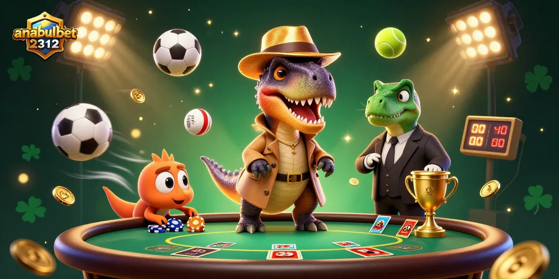 Gambarkan anabulbet2312 dengan velociraptor di meja blackjack, mencuri perhatian dan chip.